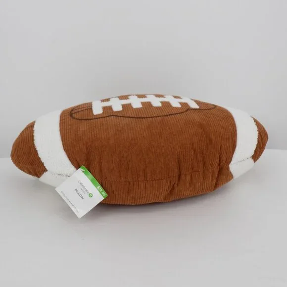 Football Pillow Celebrate it Tailgate Sports Home Decor 17.5" x 11" Brown White - Picture 5 of 9